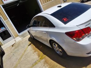 After tinting the windows
