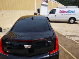 Completed window tinting job