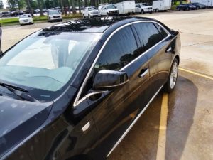 Completed window tinting job