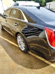 Completed window tinting job